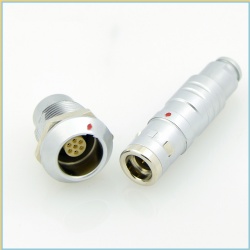 IP67 IP68 Metal Push Pull Connector HEG 1K 10Pin